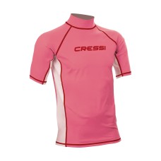 Футболка из лайкры с коротким рукавом cressi rash guard детская. розовая