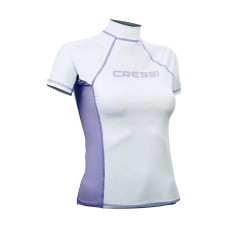Футболка из лайкры с коротким рукавом cressi rash guard жен. белая