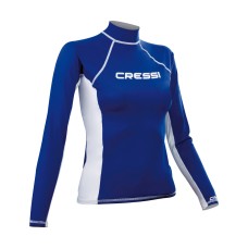 Футболка из лайкры с длинным рукавом cressi rash guard жен. синяя